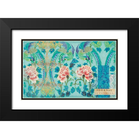 Modern Chinois Black Modern Wood Framed Art Print with Double Matting by Allen, Candace