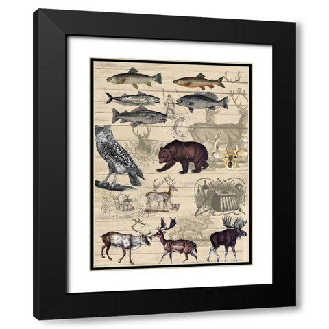 Ldoge Elements Black Modern Wood Framed Art Print with Double Matting by Allen, Candace