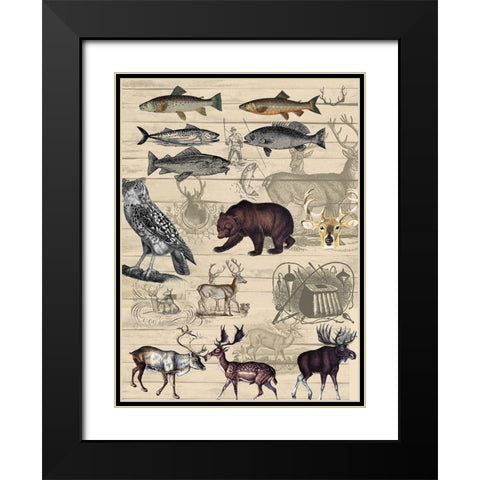 Ldoge Elements Black Modern Wood Framed Art Print with Double Matting by Allen, Candace