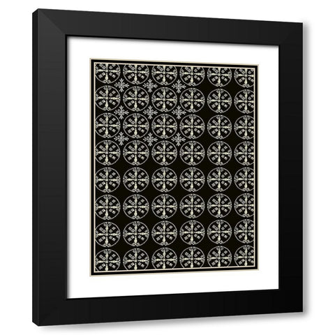 Midnight Floral Black Modern Wood Framed Art Print with Double Matting by Allen, Candace