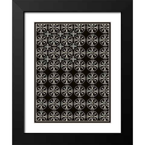 Midnight Floral Black Modern Wood Framed Art Print with Double Matting by Allen, Candace