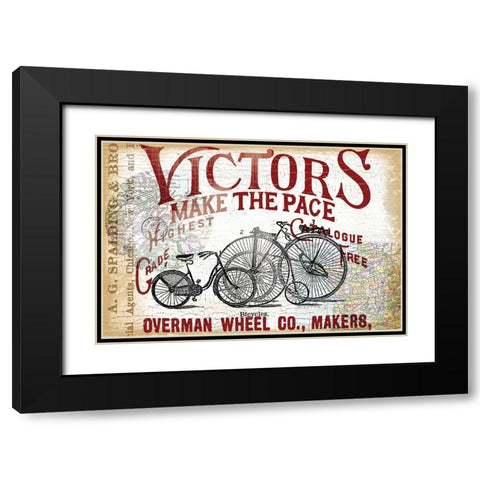 Bike Ride 2 Black Modern Wood Framed Art Print with Double Matting by Lula Bijoux and Company