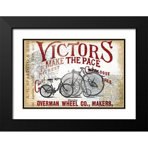 Bike Ride 2 Black Modern Wood Framed Art Print with Double Matting by Lula Bijoux and Company