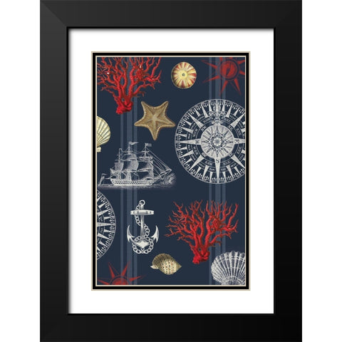 Nautical Main Navy Black Modern Wood Framed Art Print with Double Matting by Allen, Candace