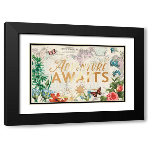 Atlas Garden 1 Black Modern Wood Framed Art Print with Double Matting by Allen, Candace