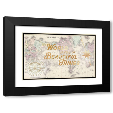 World Floral Excursion Black Modern Wood Framed Art Print with Double Matting by Allen, Candace