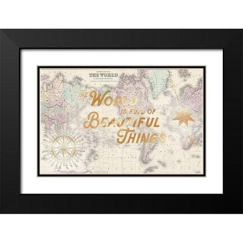 World Floral Excursion Black Modern Wood Framed Art Print with Double Matting by Allen, Candace