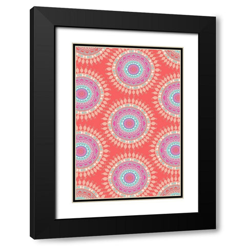 Bright Boho Bedding Black Modern Wood Framed Art Print with Double Matting by Allen, Candace