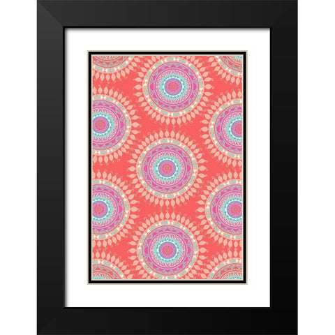 Bright Boho Bedding Black Modern Wood Framed Art Print with Double Matting by Allen, Candace