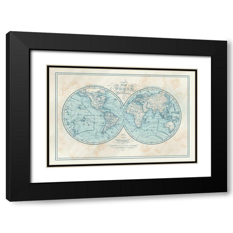 Vintage Maps 1 Black Modern Wood Framed Art Print with Double Matting by Allen, Candace