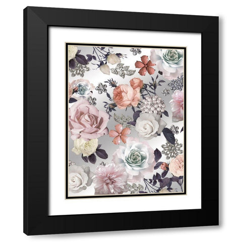 Gem Eufloria 1 Black Modern Wood Framed Art Print with Double Matting by Allen, Candace
