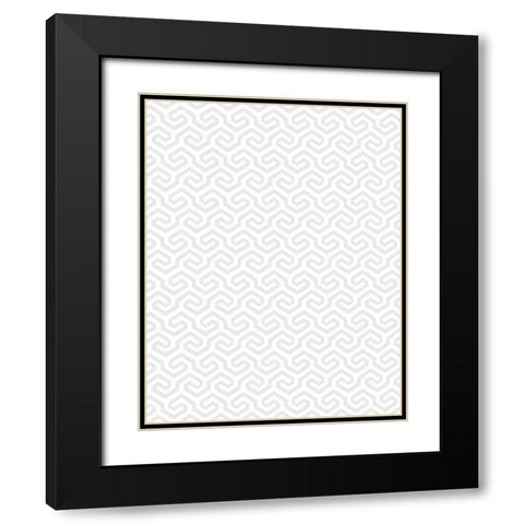 Modern Drama Fleur GEO 1 Black Modern Wood Framed Art Print with Double Matting by Allen, Candace