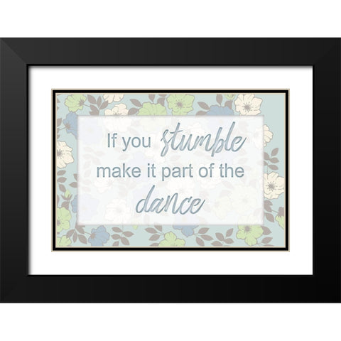 Dance Stumble 1 Black Modern Wood Framed Art Print with Double Matting by Lula Bijoux and Company