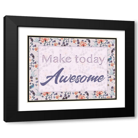 Awesome Day 1 Black Modern Wood Framed Art Print with Double Matting by Lula Bijoux and Company