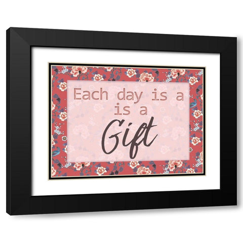 Daily Gifts 1 Black Modern Wood Framed Art Print with Double Matting by Lula Bijoux and Company