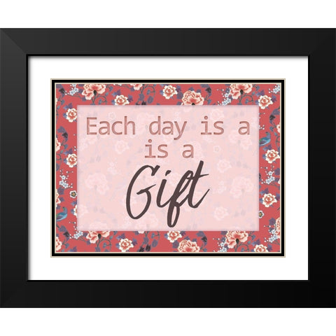 Daily Gifts 1 Black Modern Wood Framed Art Print with Double Matting by Lula Bijoux and Company