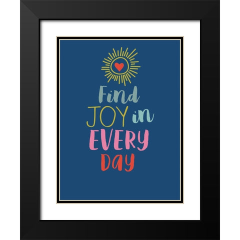 Find Joy Black Modern Wood Framed Art Print with Double Matting by Lula Bijoux and Company