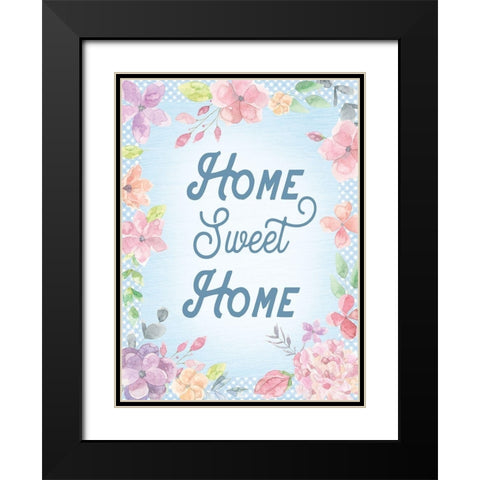 Home Sweet Home 2 Black Modern Wood Framed Art Print with Double Matting by Lula Bijoux and Company