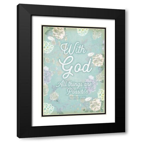 Religious 1 Black Modern Wood Framed Art Print with Double Matting by Lula Bijoux and Company