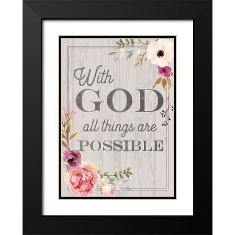 Religious 3 Black Modern Wood Framed Art Print with Double Matting by Lula Bijoux and Company