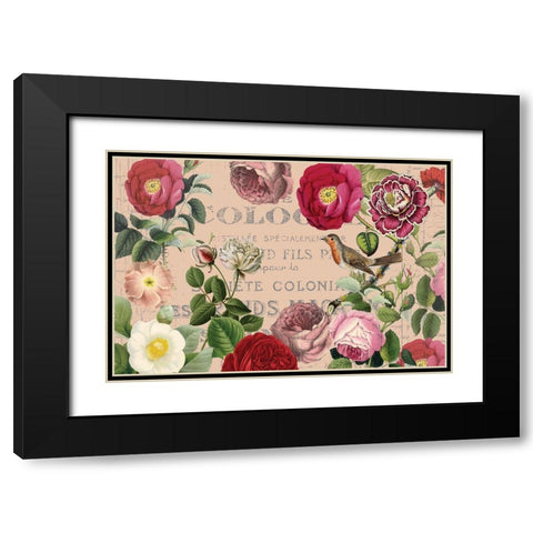 Dusty Rose Black Modern Wood Framed Art Print with Double Matting by Lula Bijoux and Company