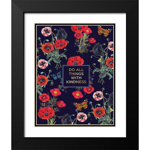 Bright Poppy Inspiration 2 Black Modern Wood Framed Art Print with Double Matting by Lula Bijoux and Company