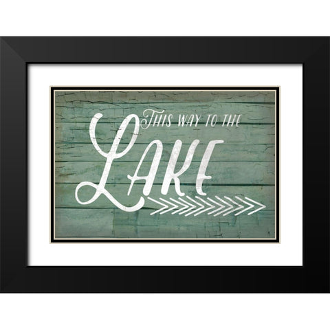 Emerald Lake Black Modern Wood Framed Art Print with Double Matting by Lula Bijoux and Company