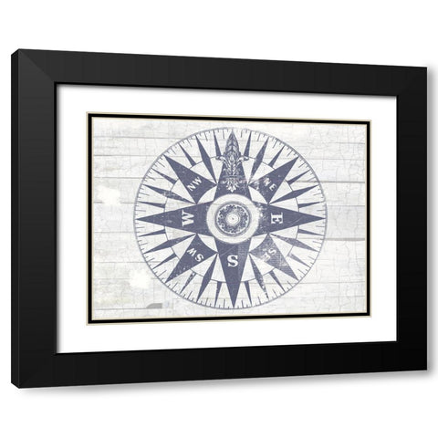 Sea Dial Black Modern Wood Framed Art Print with Double Matting by Lula Bijoux and Company