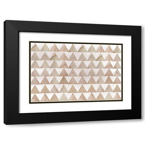 Golden Abstract Black Modern Wood Framed Art Print with Double Matting by Lula Bijoux and Company