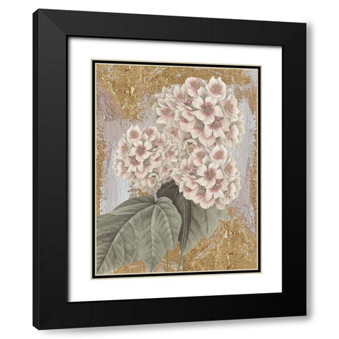 Goldern Flower Black Modern Wood Framed Art Print with Double Matting by Lula Bijoux and Company