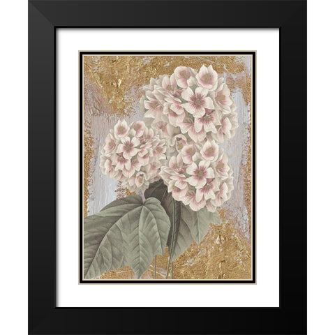 Goldern Flower Black Modern Wood Framed Art Print with Double Matting by Lula Bijoux and Company