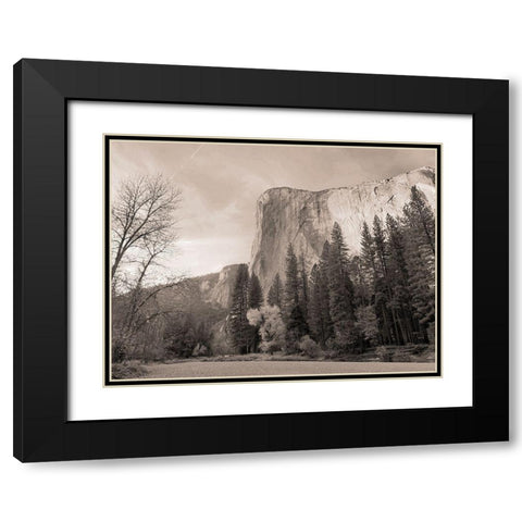 Mountain Wonder Black Modern Wood Framed Art Print with Double Matting by Lula Bijoux and Company