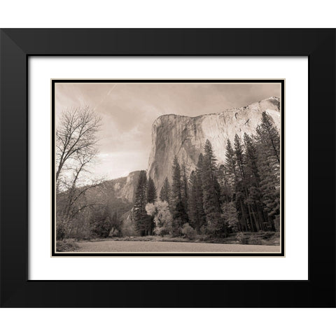 Mountain Wonder Black Modern Wood Framed Art Print with Double Matting by Lula Bijoux and Company