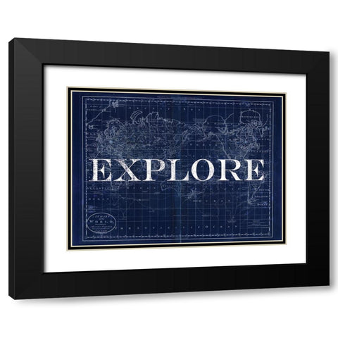 Explore Atlas Black Modern Wood Framed Art Print with Double Matting by Lula Bijoux and Company