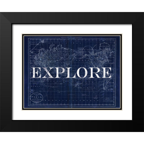 Explore Atlas Black Modern Wood Framed Art Print with Double Matting by Lula Bijoux and Company