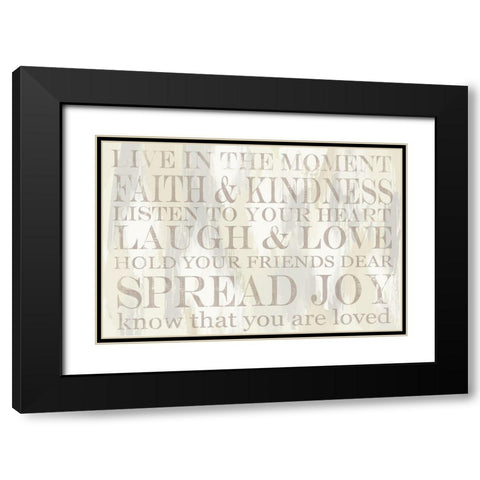 Inspiration Black Modern Wood Framed Art Print with Double Matting by Lula Bijoux and Company