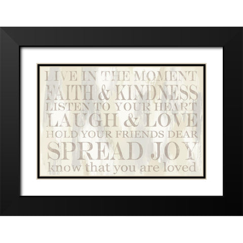 Inspiration Black Modern Wood Framed Art Print with Double Matting by Lula Bijoux and Company