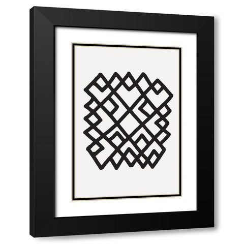 BW Minimalist 1 Black Modern Wood Framed Art Print with Double Matting by Lula Bijoux And Company