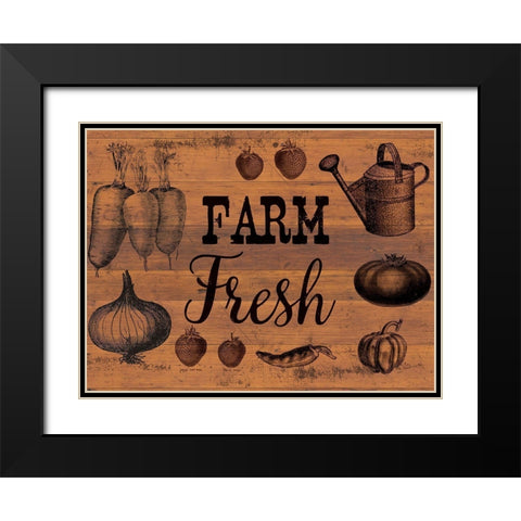 Farm Fresh 1 Black Modern Wood Framed Art Print with Double Matting by Lula Bijoux And Company