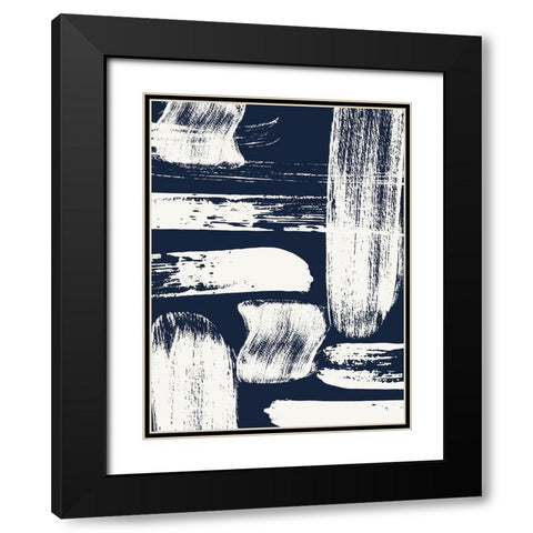 Drama Queen Stripes 2 Black Modern Wood Framed Art Print with Double Matting by Lula Bijoux And Company