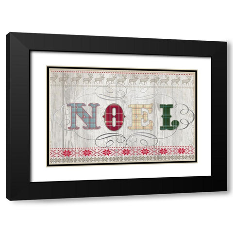 Noel Black Modern Wood Framed Art Print with Double Matting by Lula Bijoux And Company