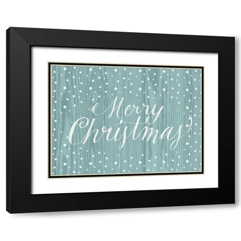 Snowfall Collection 1 Black Modern Wood Framed Art Print with Double Matting by Lula Bijoux And Company