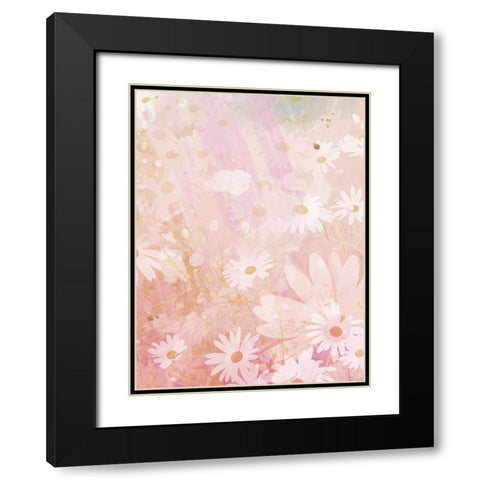 Flower Fields Black Modern Wood Framed Art Print with Double Matting by Lula Bijoux and Company