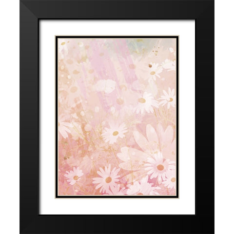 Flower Fields Black Modern Wood Framed Art Print with Double Matting by Lula Bijoux and Company