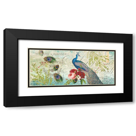 Peacock TOTE Black Modern Wood Framed Art Print with Double Matting by Allen, Candace