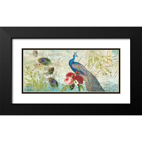 Peacock TOTE Black Modern Wood Framed Art Print with Double Matting by Allen, Candace