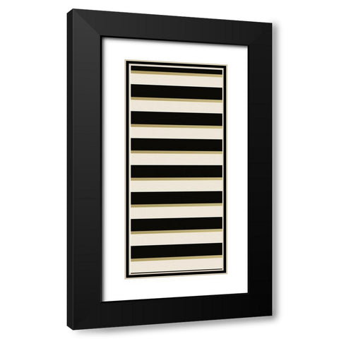 Geo Black and Gold 2 Black Modern Wood Framed Art Print with Double Matting by Allen, Candace