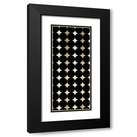Geo Black and Gold 3 Black Modern Wood Framed Art Print with Double Matting by Allen, Candace