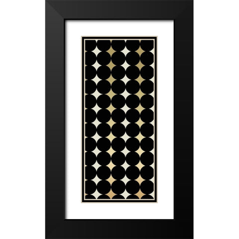Geo Black and Gold 3 Black Modern Wood Framed Art Print with Double Matting by Allen, Candace