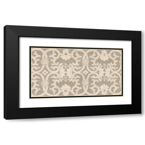 English Vintage Trellis Black Modern Wood Framed Art Print with Double Matting by Allen, Candace